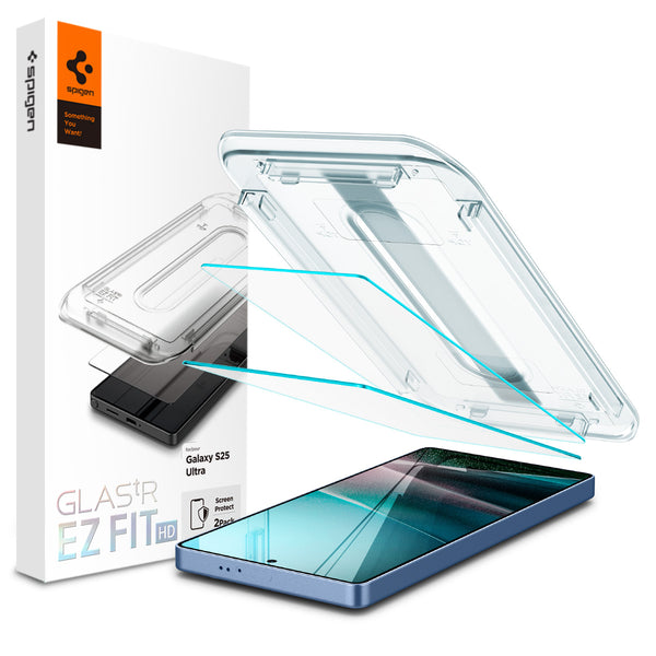 Spigen Galaxy S25 Ultra Screen Protector – Glas.tR EZ Fit HD (2 Pack)
